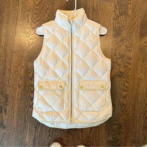JCrew ivory puffer vest